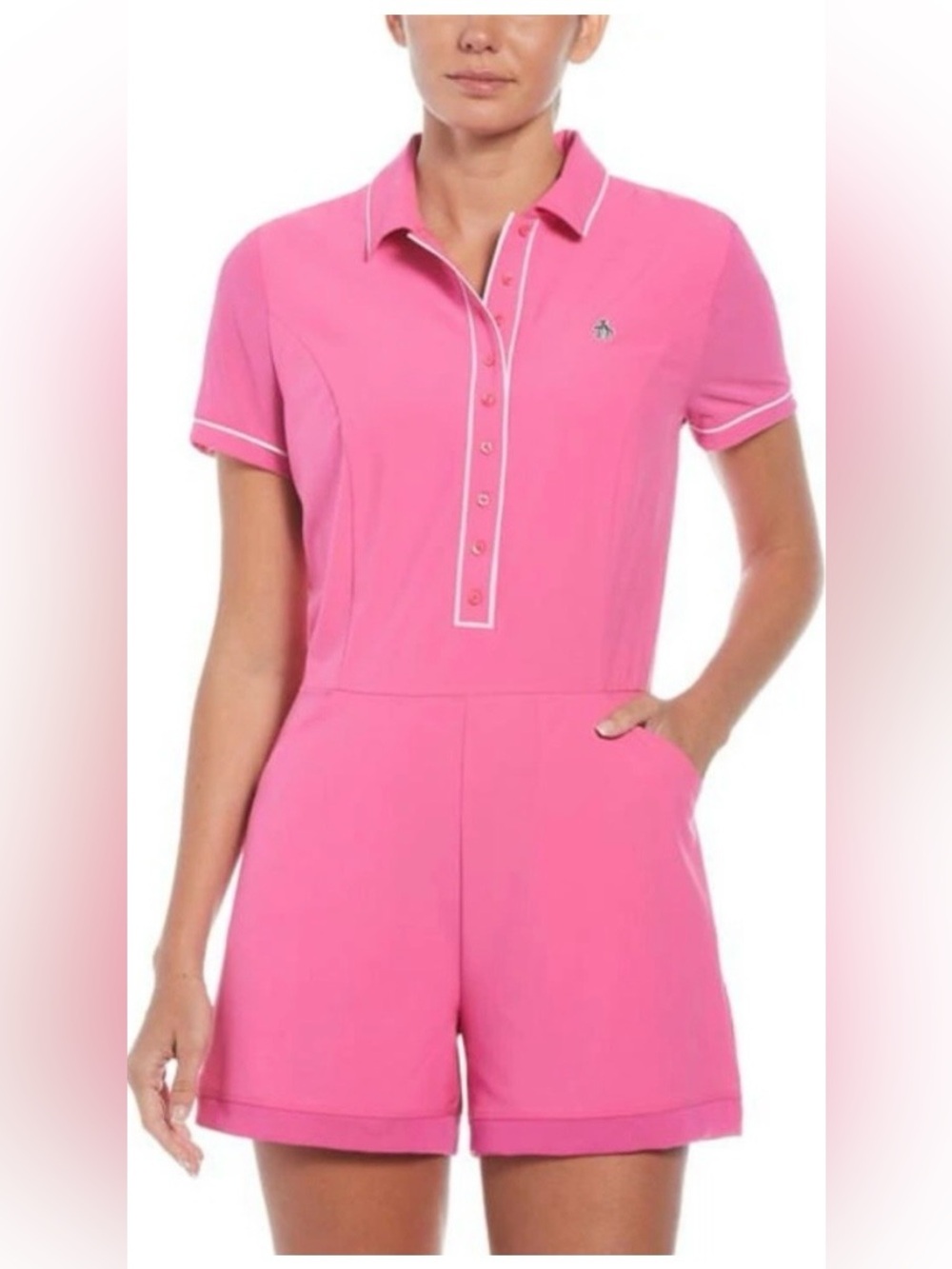 Penguin by Munsingwear Pink Short Sleeve Golf Romper
